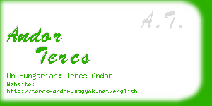 andor tercs business card